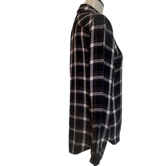 Rails cotton flannel blue, maroon,and white plaid long sleeve shirt - Picture 6 of 10